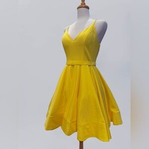 Macduggal Sunny Yellow Mini Dress